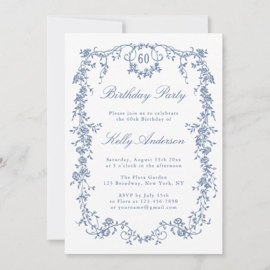 60. Geburtstagsparty Einladung (Vorderseite)