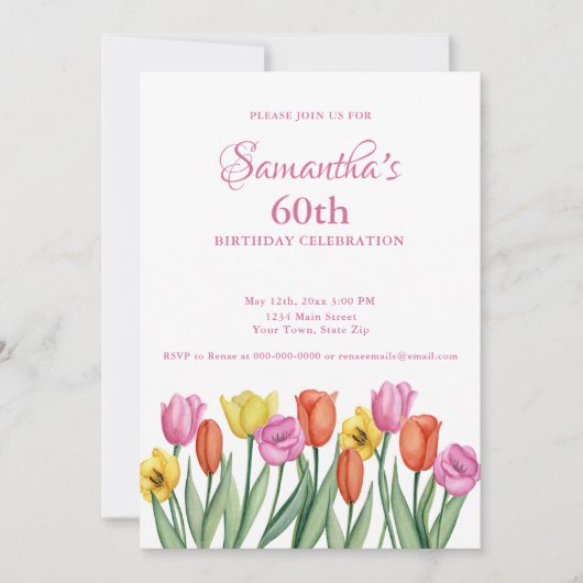 60. Geburtstagsparty Einladung (Vorderseite)