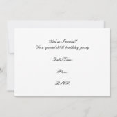 60. Geburtstagsparty Einladung (Rückseite)