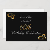60. Geburtstagsparty Einladung (Vorne/Hinten)