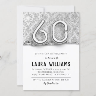 60. Geburtstagsparty Einladung