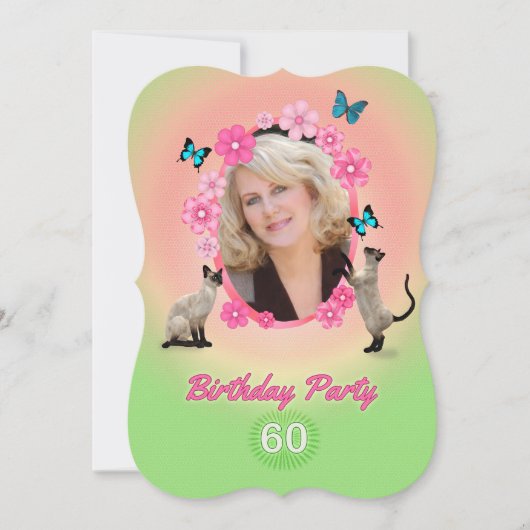 60. Geburtstagsparty Einladung (Vorderseite)