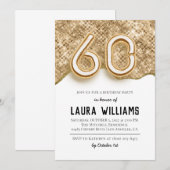 60. Geburtstagsparty Einladung (Vorne/Hinten)
