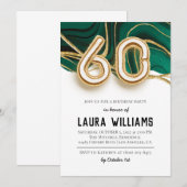 60. Geburtstagsparty Einladung (Vorne/Hinten)