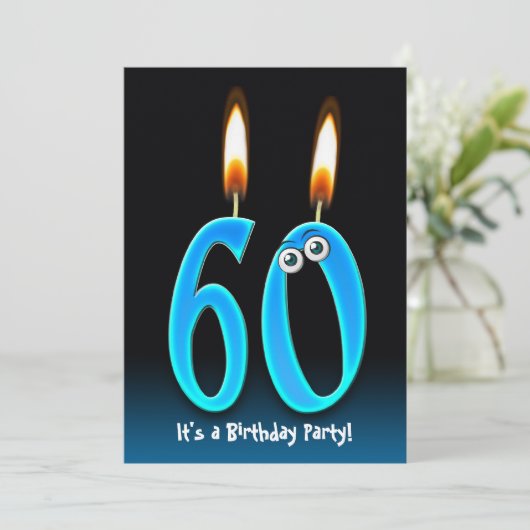 60. Geburtstagsparty Einladung (Stehend Vorderseite)