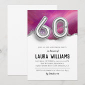 60. Geburtstagsparty Einladung (Vorne/Hinten)
