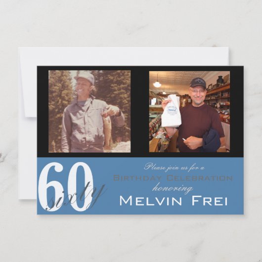 60. Geburtstagsparty Einladung (Vorderseite)