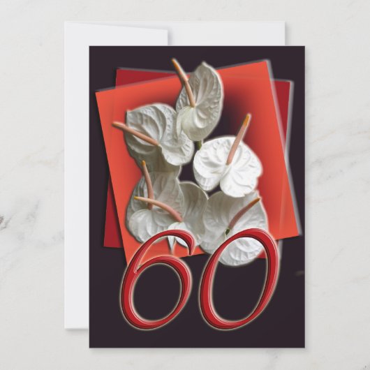 60. Geburtstagsparty Einladung (Vorderseite)