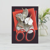 60. Geburtstagsparty Einladung (Stehend Vorderseite)