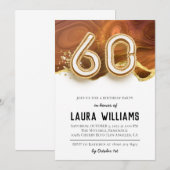 60. Geburtstagsparty Einladung (Vorne/Hinten)