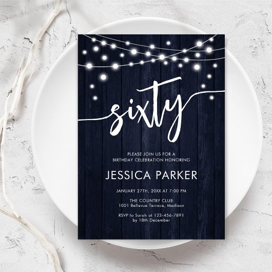 60. Geburtstagsparty Einladung