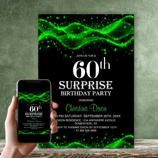 60. Geburtstagsparty Einladung