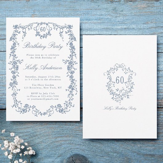 60. Geburtstagsparty Einladung