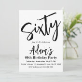 60. Geburtstagsparty Einladung (Stehend Vorderseite)