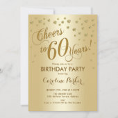 60. Geburtstagsparty Einladung (Vorderseite)