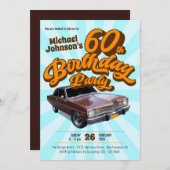 60. Geburtstagsparty Einladung (Vorne/Hinten)