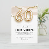 60. Geburtstagsparty Einladung (Stehend Vorderseite)