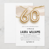 60. Geburtstagsparty Einladung (Vorne/Hinten)