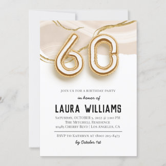 60. Geburtstagsparty Einladung