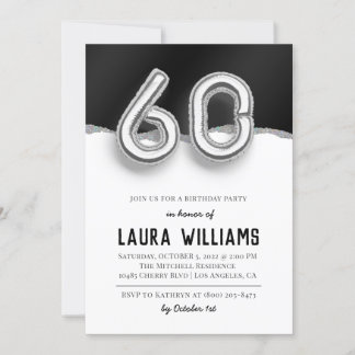 60. Geburtstagsparty Einladung