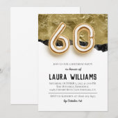 60. Geburtstagsparty Einladung (Vorne/Hinten)