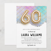 60. Geburtstagsparty Einladung (Vorne/Hinten)