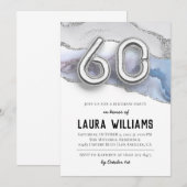 60. Geburtstagsparty Einladung (Vorne/Hinten)