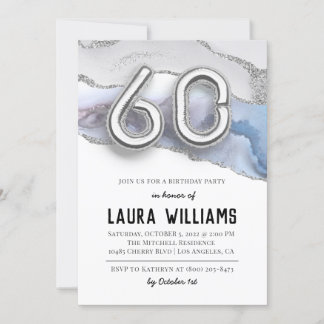60. Geburtstagsparty Einladung