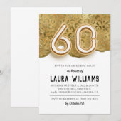 60. Geburtstagsparty Einladung (Vorne/Hinten)