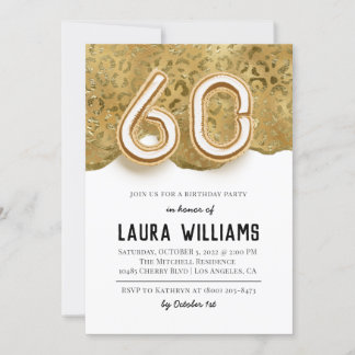60. Geburtstagsparty Einladung