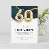 60. Geburtstagsparty Einladung (Stehend Vorderseite)