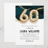 60. Geburtstagsparty Einladung (Vorne/Hinten)