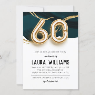 60. Geburtstagsparty Einladung