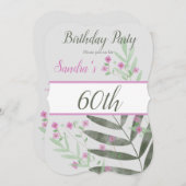 60. Geburtstagsparty Einladung (Vorne/Hinten)
