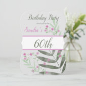 60. Geburtstagsparty Einladung (Stehend Vorderseite)