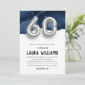 60. Geburtstagsparty Einladung (Stehend Vorderseite)