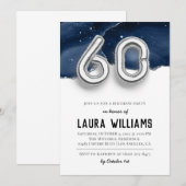 60. Geburtstagsparty Einladung (Vorne/Hinten)