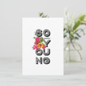 60. Geburtstagsparty Einladung - 60 Jahre jung (Stehend Vorderseite)