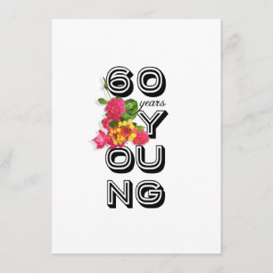 60. Geburtstagsparty Einladung - 60 Jahre jung