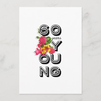 60. Geburtstagsparty Einladung - 60 Jahre jung