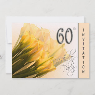 60. Geburtstagsparty Einladung - Calla Lilies