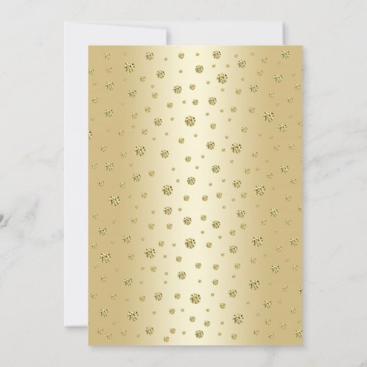 60. Geburtstagsparty Einladung - Gold (Rückseite)