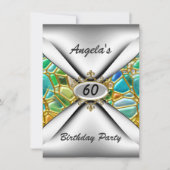 60. Geburtstagsparty Einladung sechzig (Vorderseite)