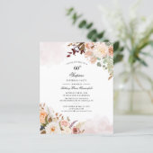 60. Geburtstagsparty Einladung zur Aquarellblume (Stehend Vorderseite)