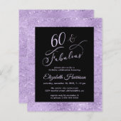 60. Geburtstagsparty Elegant Lila (Vorne/Hinten)