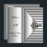 60. Geburtstagsparty Elegant Mens Silver Mans Einladung<br><div class="desc">Latch Lock Mens 60. Geburtstagsparty Silver Metal Mans Elegant Mens 60. 50. 40. aller Altersstufen Geburtstagsparty Einladungen Mann männlich.</div>