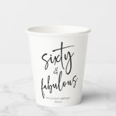 60. Geburtstagsparty & Fabulous Minimal 60. Pappbecher (Rückseite)