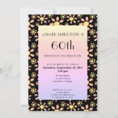 60. Geburtstagsparty Floral für sie Einladung (Rückseite)