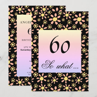 60. Geburtstagsparty Floral für sie Einladung