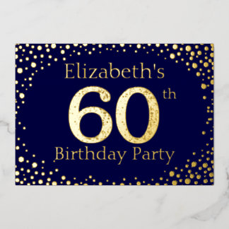 60. Geburtstagsparty Foil Einladung